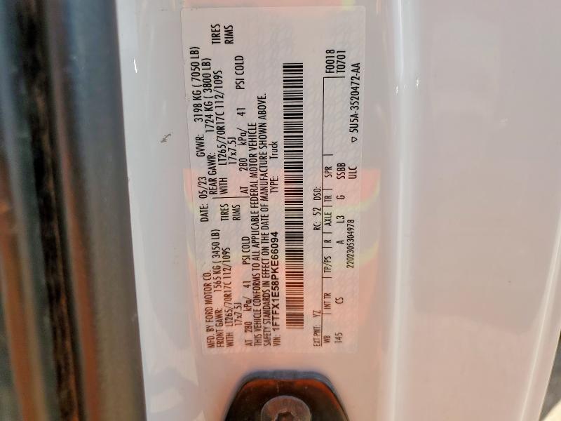 2023 FORD F150 SUPER CAB 1FTFX1E58PKE66094