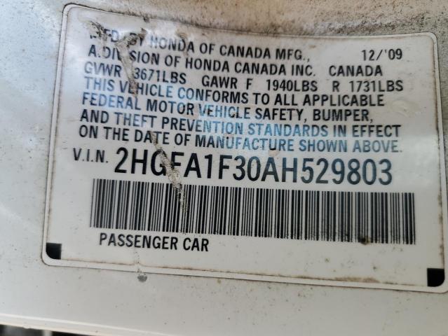 2010 HONDA CIVIC VP - 2HGFA1F30AH529803
