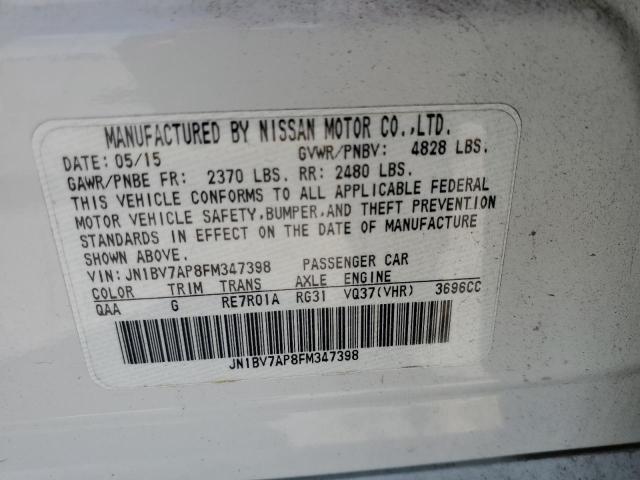 2015 INFINITI Q50 BASE JN1BV7AP8FM347398