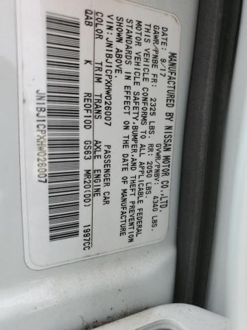 2017 NISSAN ROGUE SPOR JN1BJ1CPXHW026007