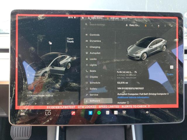 2020 TESLA MODEL 3 - 5YJ3E1EB7LF807037