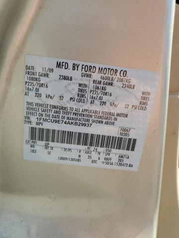 2010 FORD ESCAPE LIM - 1FMCU9E74AKB29937