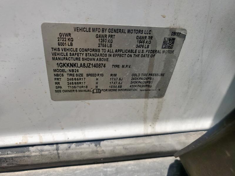 2018 GMC ACADIA SLE 1GKKNKLA8JZ140874