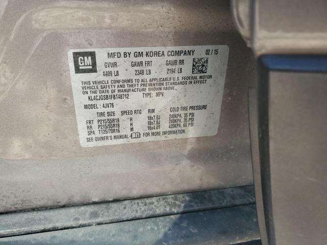 2015 BUICK ENCORE KL4CJGSB4FB148712