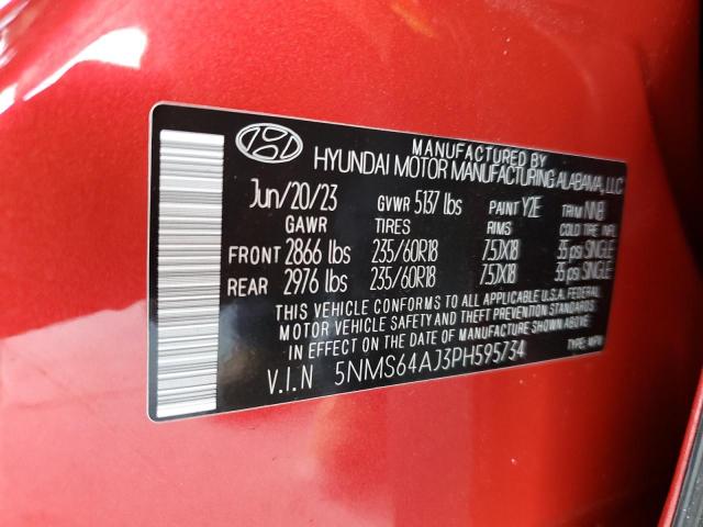 2023 HYUNDAI SANTA FE XRT 5NMS64AJ3PH595734