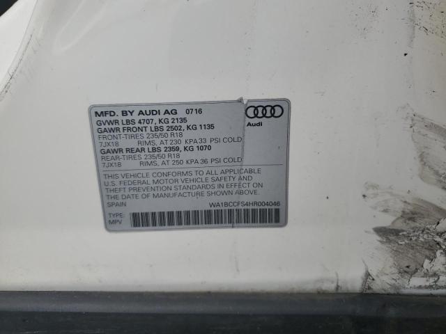 2017 AUDI Q3 WA1BCCFS4HR004046