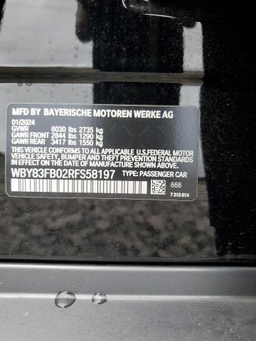 2024 BMW I4 XDRIVE WBY83FB02RFS58197