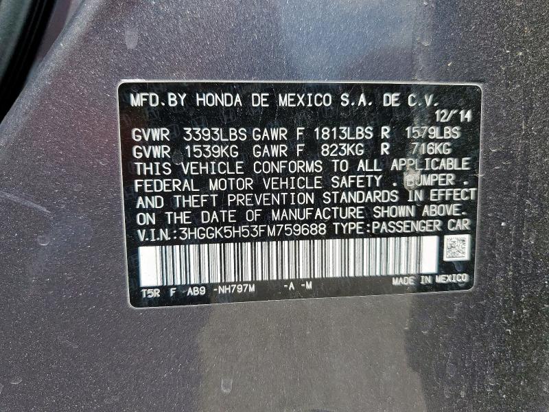 2015 HONDA FIT LX - 3HGGK5H53FM759688