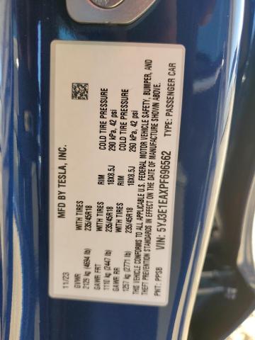 2023 TESLA MODEL 3 5YJ3E1EAXPF696562