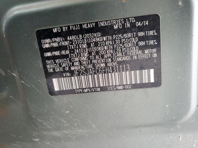 2015 SUBARU FORESTER 2 JF2SJAFC6FH431113