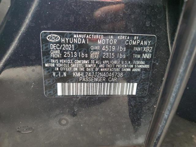 2022 HYUNDAI SONATA HYBRID KMHL24JJ2NA046738
