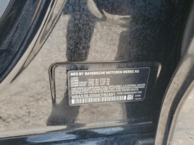 2021 BMW 540 I WBA53BJ0XMCF82491