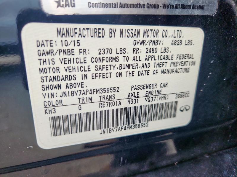 2015 INFINITI Q50 BASE JN1BV7AP4FM356552