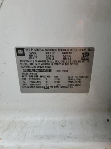 2016 GMC SIERRA K15 3GTU2MECXGG338016