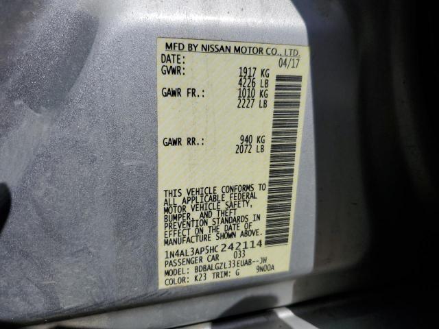 2017 NISSAN ALTIMA 2.5 1N4AL3AP5HC242114