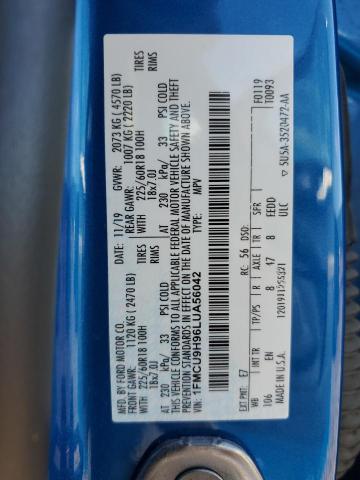 2020 FORD ESCAPE SEL #3284881021