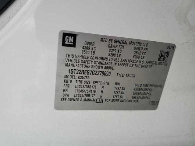 2016 GMC SIERRA K25 1GT22REG7GZ278090