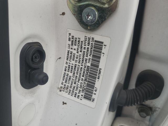 2016 HONDA CIVIC EX 19XFC1F38GE043009