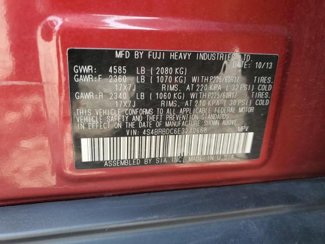 2014 SUBARU OUTBACK 2. - 4S4BRBDC6E3240668