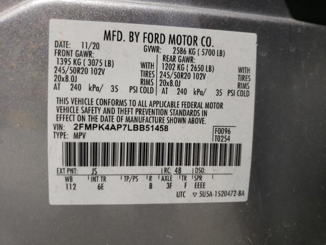 2020 FORD EDGE ST 2FMPK4AP7LBB51458