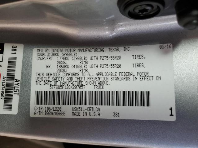 2016 TOYOTA TUNDRA DOU 5TFSW5F12GX207057