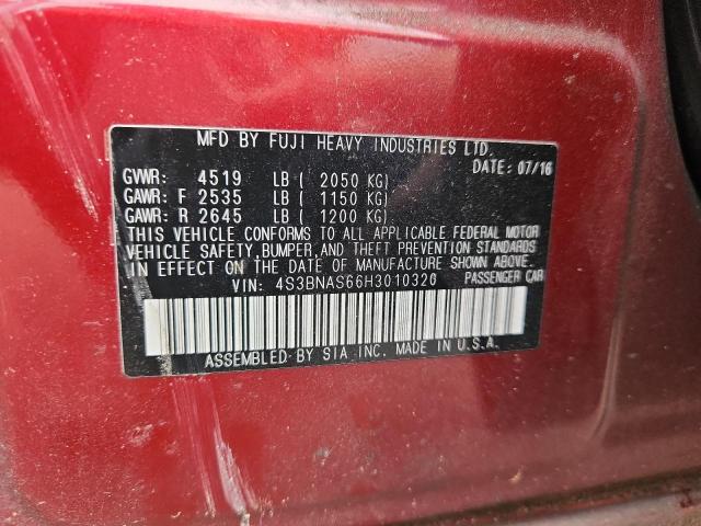 2017 SUBARU LEGACY SPORT 4S3BNAS66H3010320