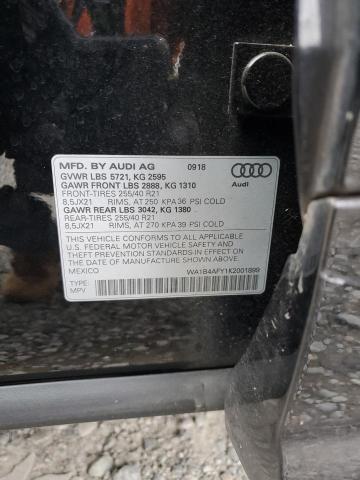 2019 AUDI SQ5 PREMIU WA1B4AFY1K2001899