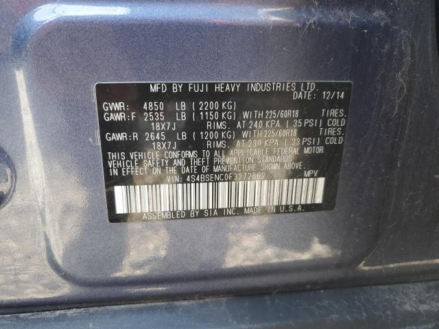 2015 SUBARU OUTBACK 3. 4S4BSENC0F3272862