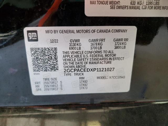 2023 CHEVROLET SILVERADO 2GCPACEDXP1121027