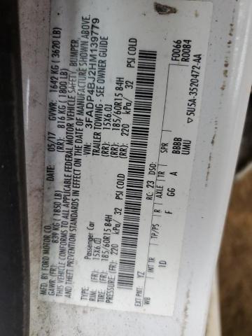 2017 FORD FIESTA SE 3FADP4BJ2HM139779