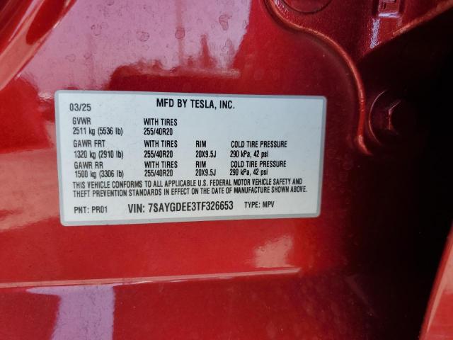 2026 TESLA MODEL Y 7SAYGDEE3TF326653