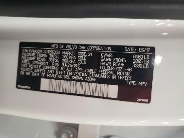 2018 VOLVO XC90 T6 YV4A22PL3J1196356