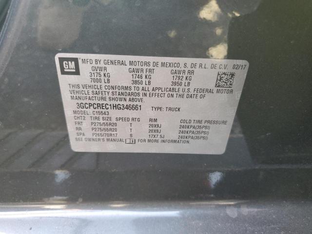 2017 CHEVROLET SILVERADO 3GCPCREC1HG346661