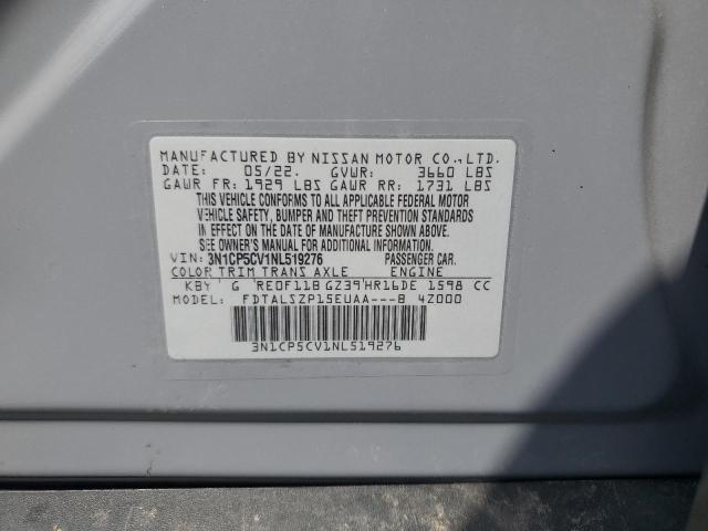 2022 NISSAN KICKS SV - 3N1CP5CV1NL519276