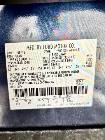 2018 FORD EXPLORER X - 1FM5K8D89JGC64787