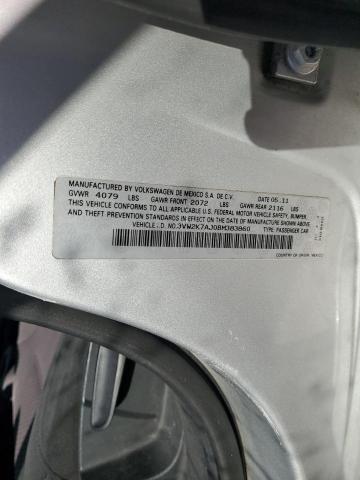 2011 VOLKSWAGEN JETTA BASE #3296278473