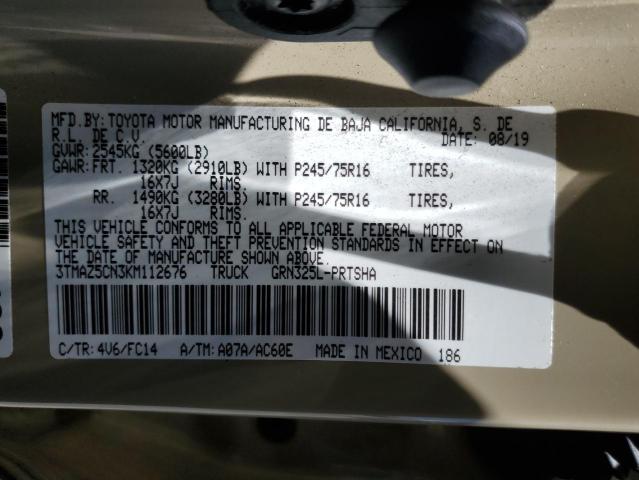 2019 TOYOTA TACOMA DOU 3TMAZ5CN3KM112676
