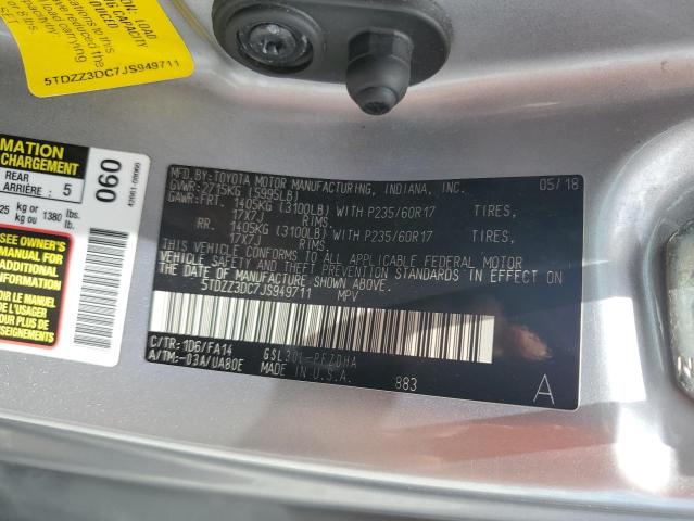 2018 TOYOTA SIENNA L 5TDZZ3DC7JS949711
