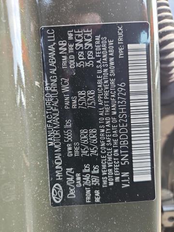 2025 HYUNDAI SANTA CRUZ 5NTJBDDE2SH137296