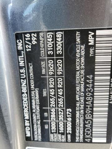 2017 MERCEDES-BENZ GLE 350 - 4JGDA5JB9HA893444