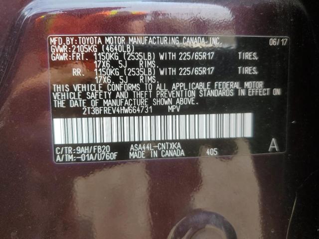 2017 TOYOTA RAV4 LE 2T3BFREV4HW664731
