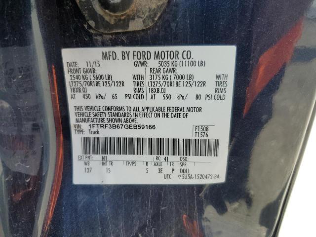 2016 FORD F350 SUPER 1FTRF3B67GEB59166