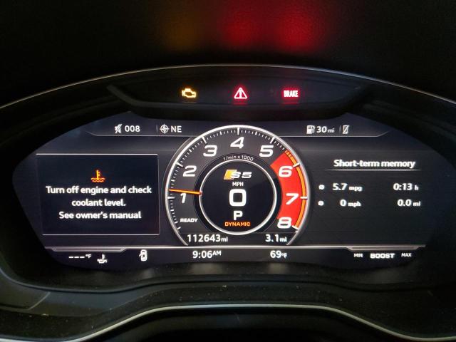 2018 AUDI S5 PRESTIG WAUC4CF5XJA010839