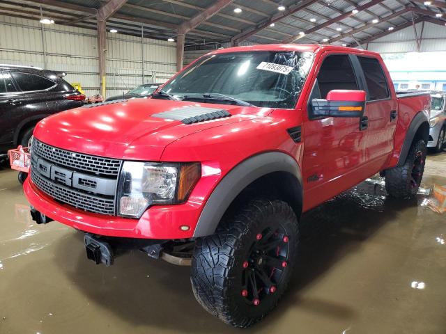 FORD F150 SVT R 2012 red crew pic gas 1FTFW1R60CFA22720 photo #1