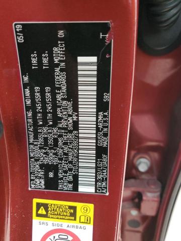 2019 TOYOTA HIGHLANDER - 5TDJZRFH5KS992728