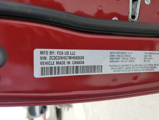 2021 DODGE CHARGER GT 2C3CDXHG7MH565539