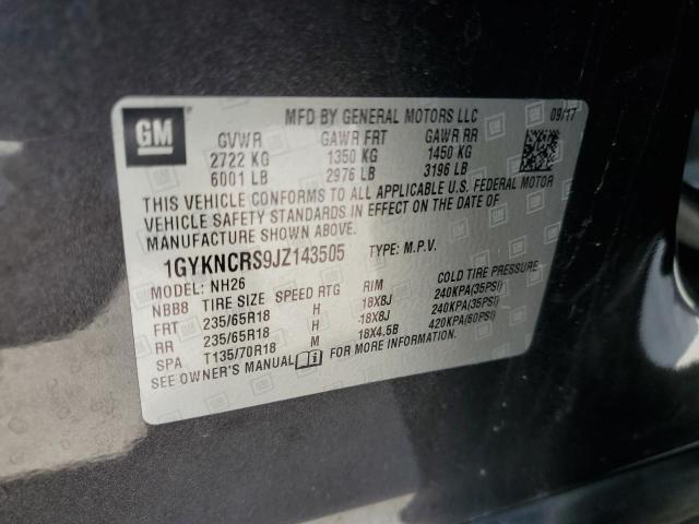 2018 CADILLAC XT5 LUXURY 1GYKNCRS9JZ143505