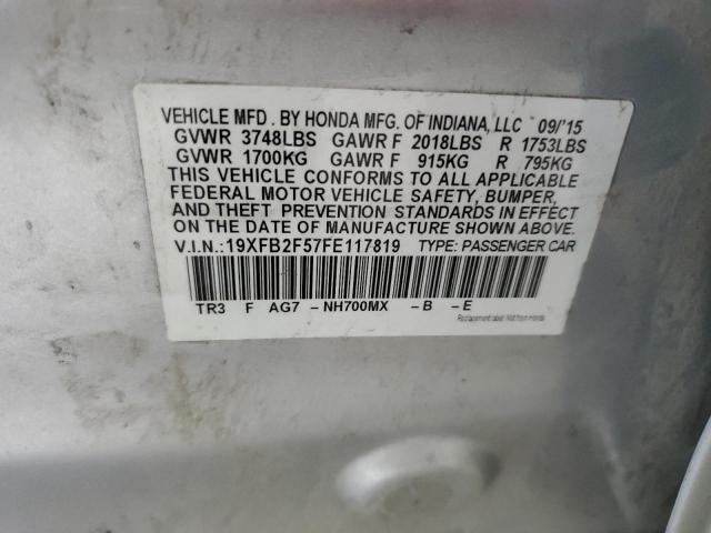 2015 HONDA CIVIC LX 19XFB2F57FE117819