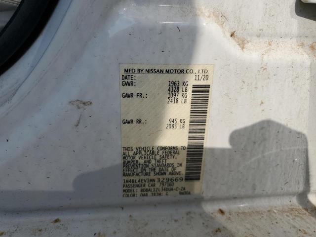 2021 NISSAN ALTIMA SL 1N4BL4EV1MN329669