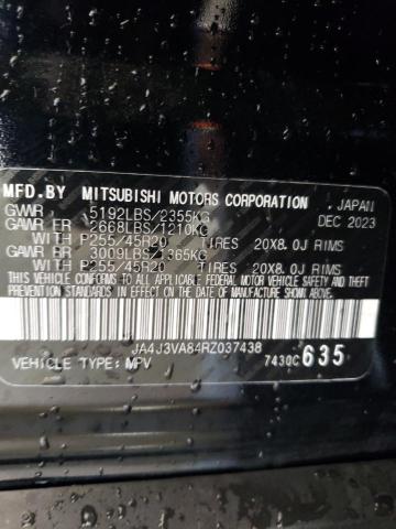 2024 MITSUBISHI OUTLANDER JA4J3VA84RZ037438